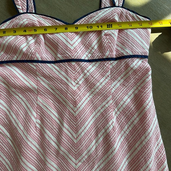 Lilly Pulitzer 6 Pink and White Chevron sundress summer beach - Picture 6 of 7
